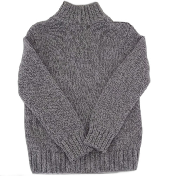 P.S. from Aeropostale Kids Girl (Youth 7) Cable Knit Quarter Button Sweater Gray - Picture 6 of 7